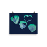 4Flowerz - Matte Poster- Navy