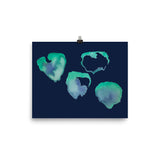 4Flowerz - Matte Poster- Navy