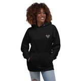 Glitter Heart - Hooded Sweatshirt - with Large Back Glitter Heart