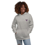 Glitter Heart - Hooded Sweatshirt - with Large Back Glitter Heart