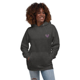Glitter Heart - Hooded Sweatshirt - with Large Back Glitter Heart