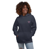 Glitter Heart - Hooded Sweatshirt - with Large Back Glitter Heart