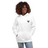Glitter Heart - Hooded Sweatshirt - with Large Back Glitter Heart