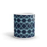Star Kaleidoscope - Mug - Navy & Aqua Blue