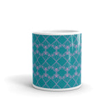 Star Kaleidoscope - Mug - Teal & Light Purple