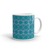 Star Kaleidoscope - Mug - Teal & Light Purple