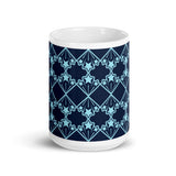 Star Kaleidoscope - Mug - Navy & Aqua Blue