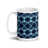 Star Kaleidoscope - Mug - Navy & Aqua Blue