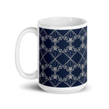 Star Kaleidoscope - Mug - Navy & Med Grey