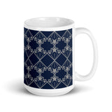Star Kaleidoscope - Mug - Navy & Med Grey