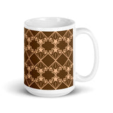 Star Kaleidoscope- Mug - Brown & Peach