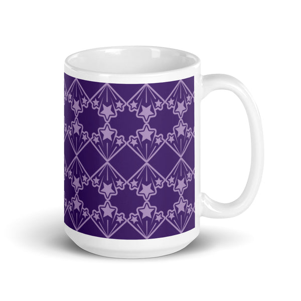 Star Kaleidoscope - Mug - Drk Purple & Light Purple